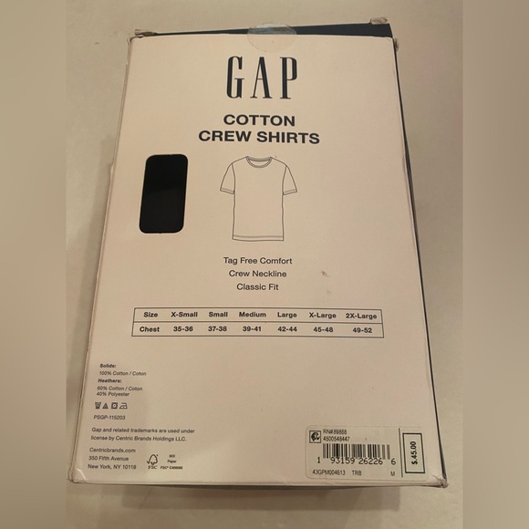 Gap Mens 3 Pack Cotton Crewneck Undershirts Tee T-Shirt Tagless Size Medium - Picture 4 of 4